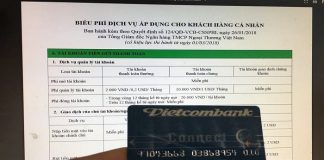 Phí duy trì thẻ ATM Vietcombank