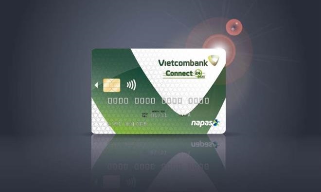Thẻ chip Vietcombank được thêm chip trên mặt trước của thẻ