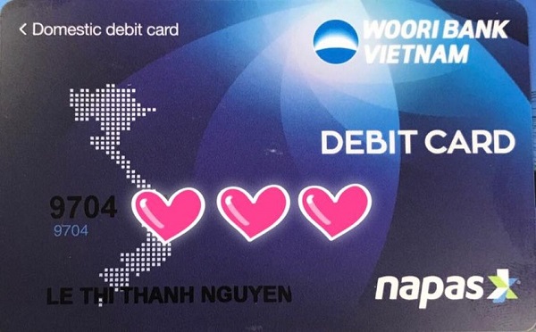 Biểu phí dịch vụ Woori Bank đối với thẻ ghi nợ nội địa