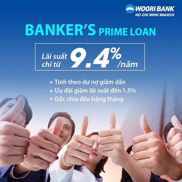Vay tín chấp theo lương Banker’s Prime Loan