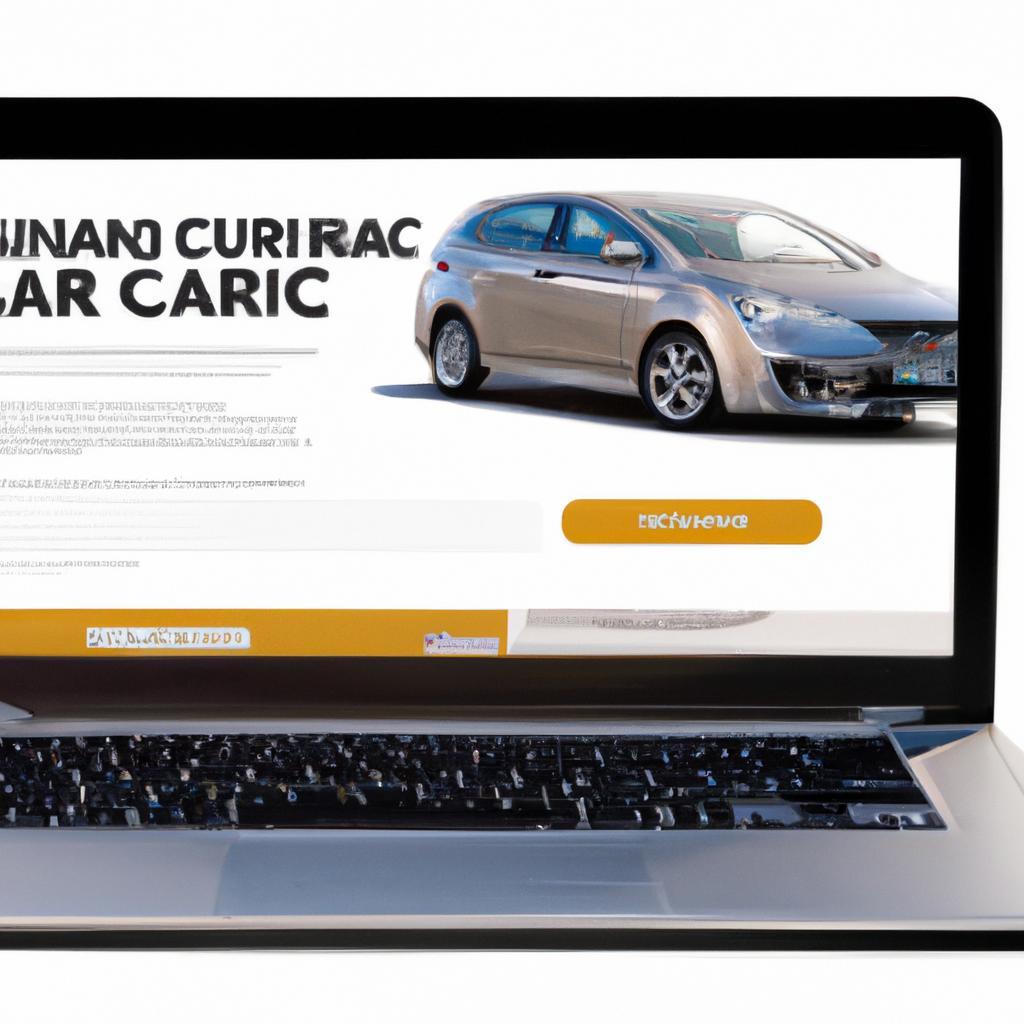 Screenshot of a car insurance website offering competitive rates for online car insurance.