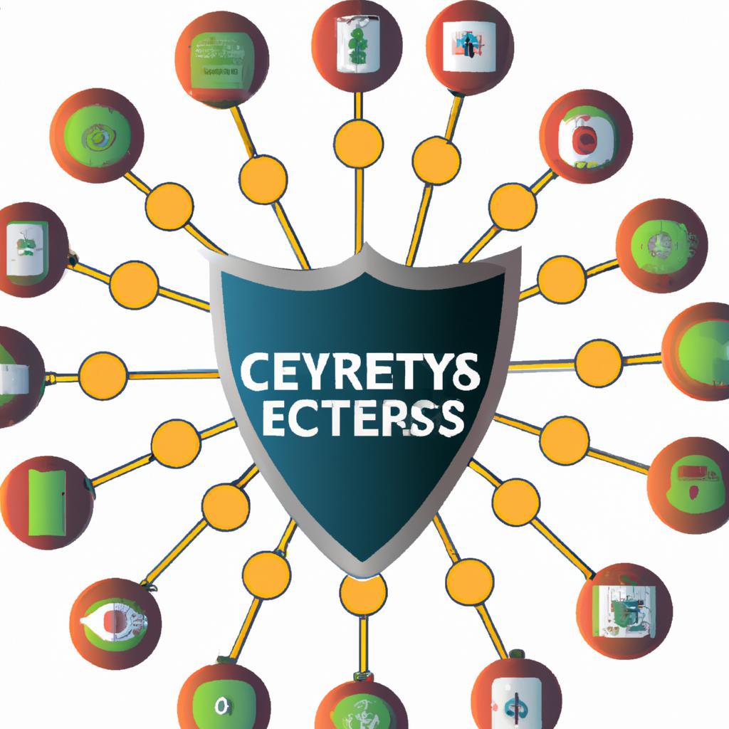 The interconnected web of devices fortified by cyber security certifications.